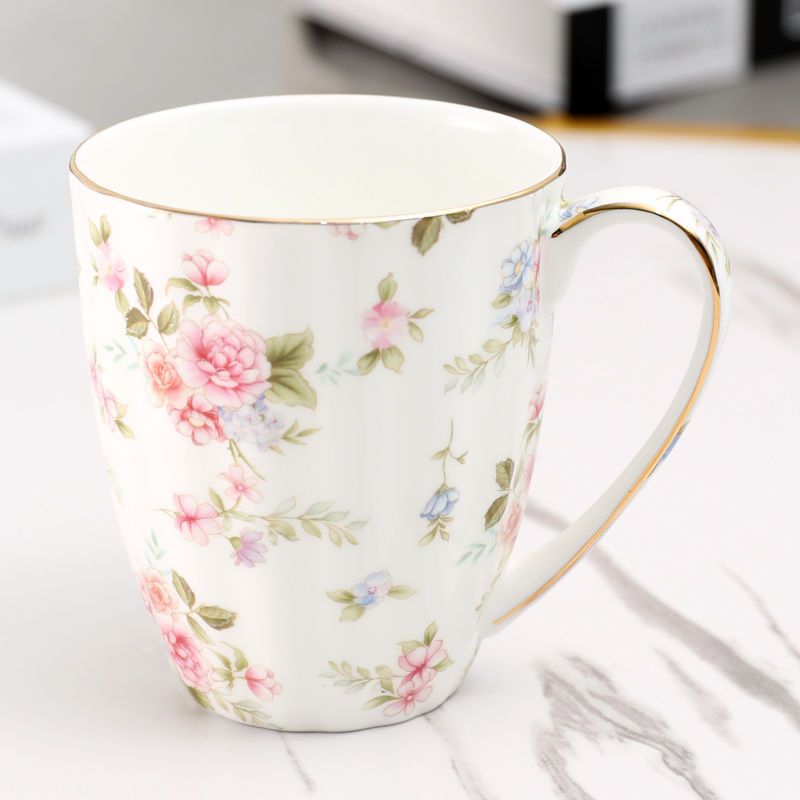 Nostalgic Coffee Ceramic Tea Cup Suit flowers