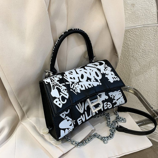 Personalized Simple Trend Graffiti One-shoulder Handbag