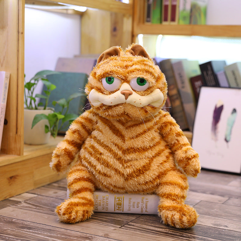 Plush Toy 11.8 Inches Ugly Cute Fat Cat Garfield Doll Cute Cat Orange Cat Doll Childrens