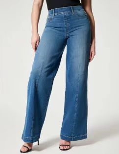 Seamed Front Wide Leg Jeans in Vintage Indigo – Ribbon Chix