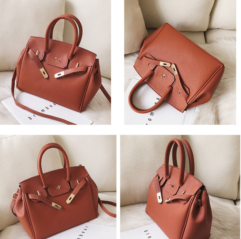 Litchi Grain soft Leather Satchel Bag Big Handbags for Work