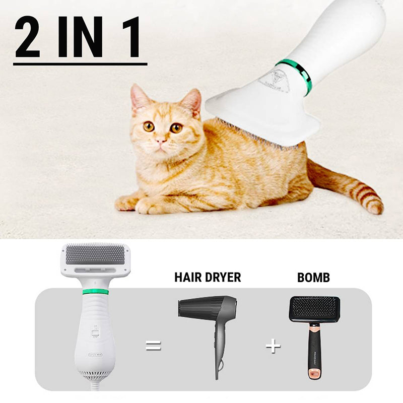 2 in 1 Pet Drying Brush Pet Hair Dryer Comb