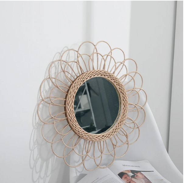 Nadine Rattan Wall Mirror