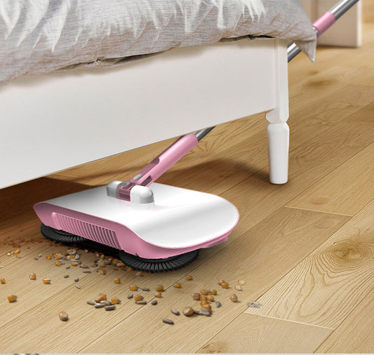 Hand Push Sweeper, Household Hand Sweeping Machine, Non Electric Sweeper Mop Broom Dustpan Floor Cleaning Tools for Cleaning Hair, Fruit Shell, Dust