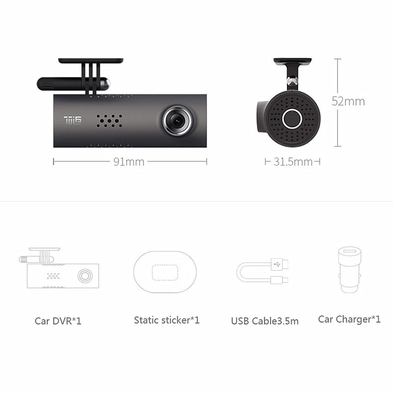 Car Dash Smart WiFi DVR 130 Degree Wireless Cam 1080P FHD Night Version G-Sensor Driving Recorder cámara de carro vision de noche