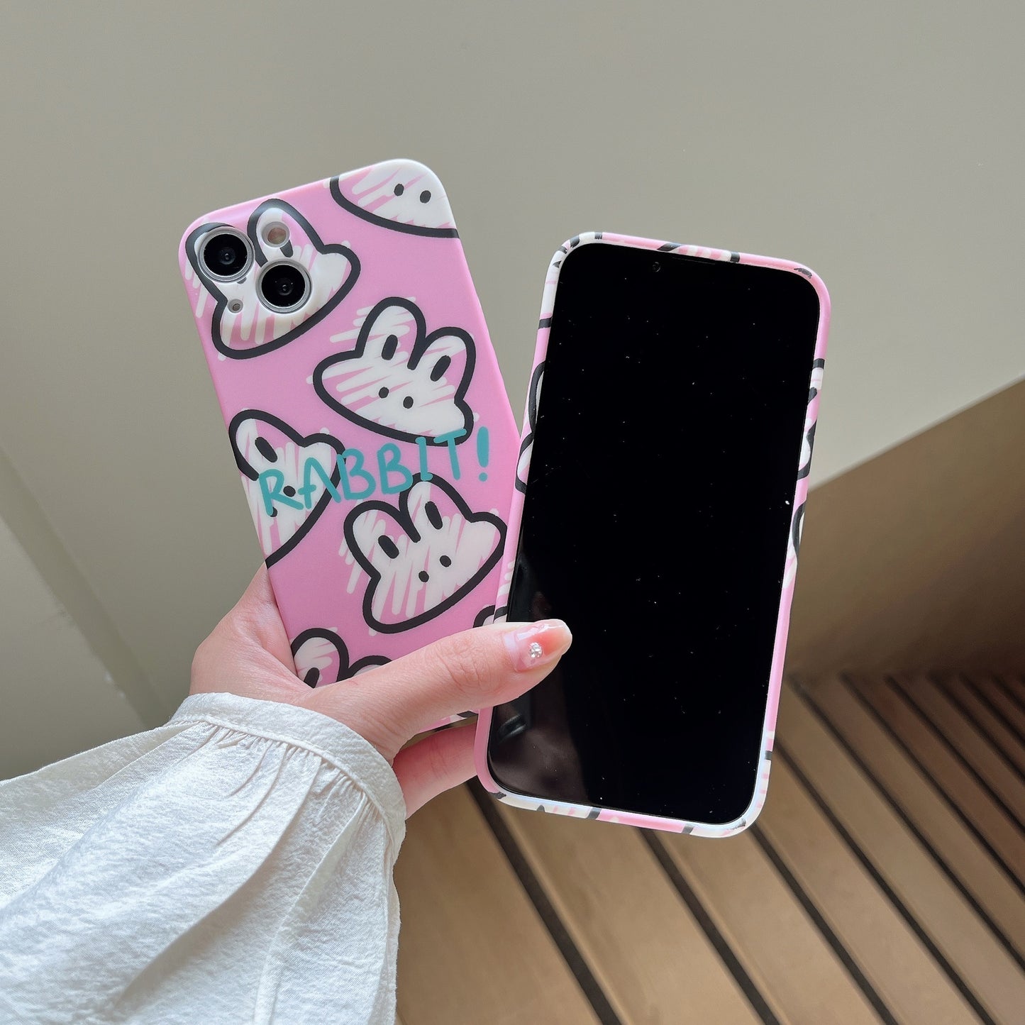 Lovely Graffiti Liquid Silicone Phone Case