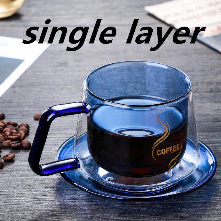 Borosilicate Amber Coffee Cup Glass Single Layer Mug