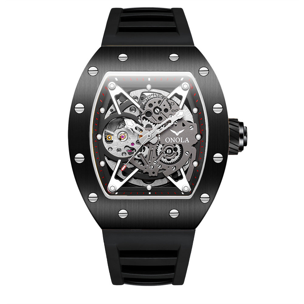 Men's Silicone Band Fashion Sports Automatic Mechanical Watch