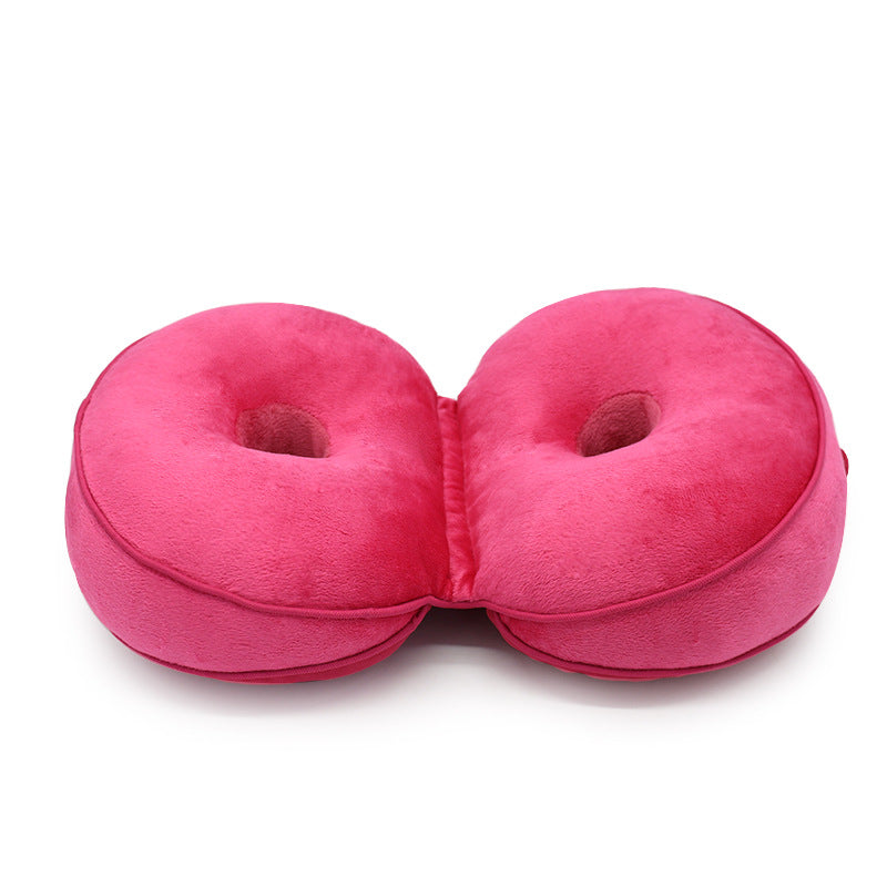 Dual Plush Comfort Cushion Lift Hips Up Seat Cushion Pillow Butt Mat Pain Relief