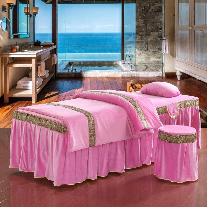 Four-piece beauty massage bed cover