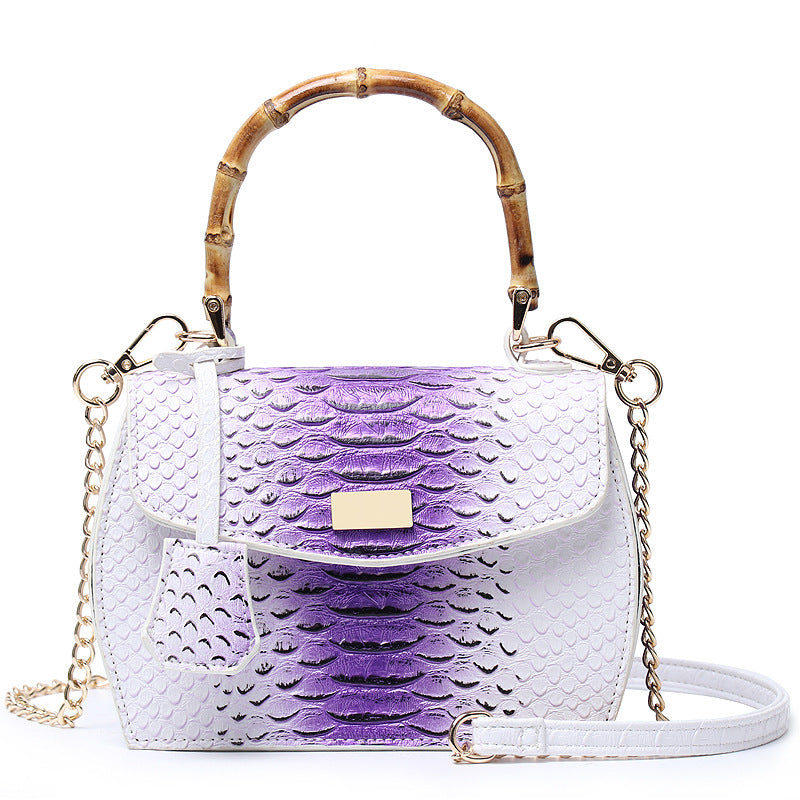 Snake print handbag