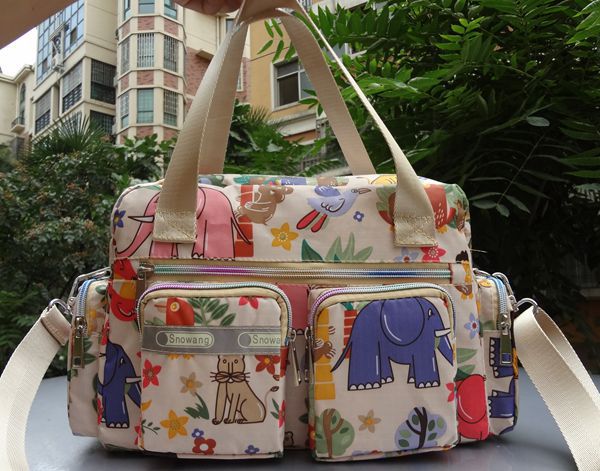 Women's  Flower Cloth Waterproof Portable Shoulder Messenger Bag