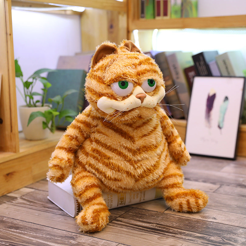 Plush Toy 11.8 Inches Ugly Cute Fat Cat Garfield Doll Cute Cat Orange Cat Doll Childrens