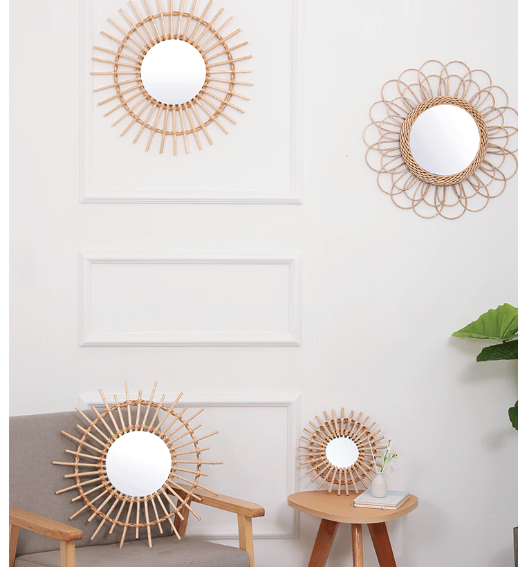 Nadine Rattan Wall Mirror