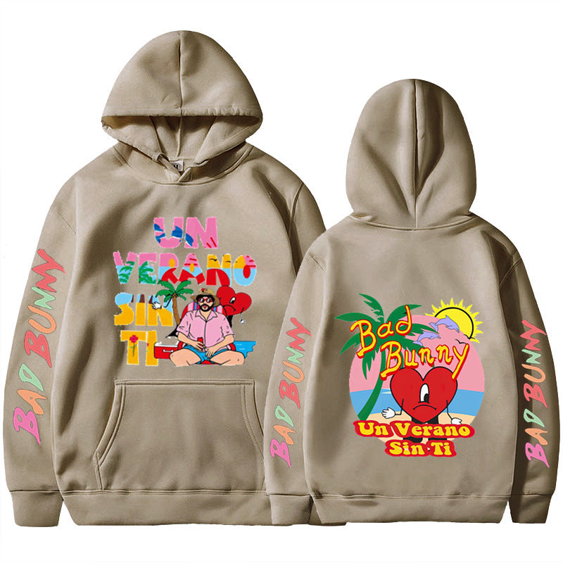 New Un Verano Sin Ti Bad Bunny New Album Hoodie Hooded Men's Women's Pullover