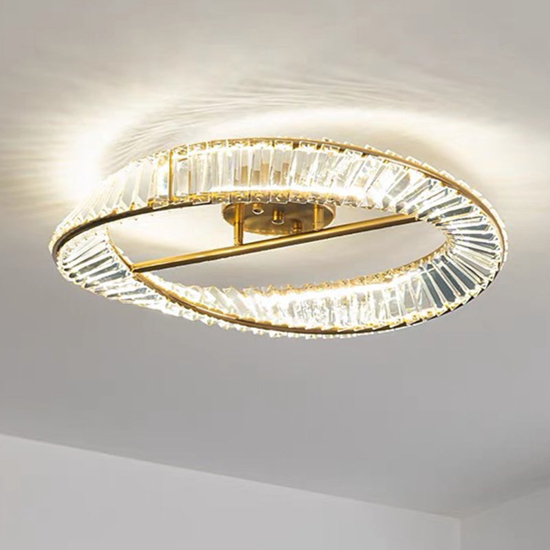 Italian Luxury Crystal Ceiling Lamp Post-modern Simplicity