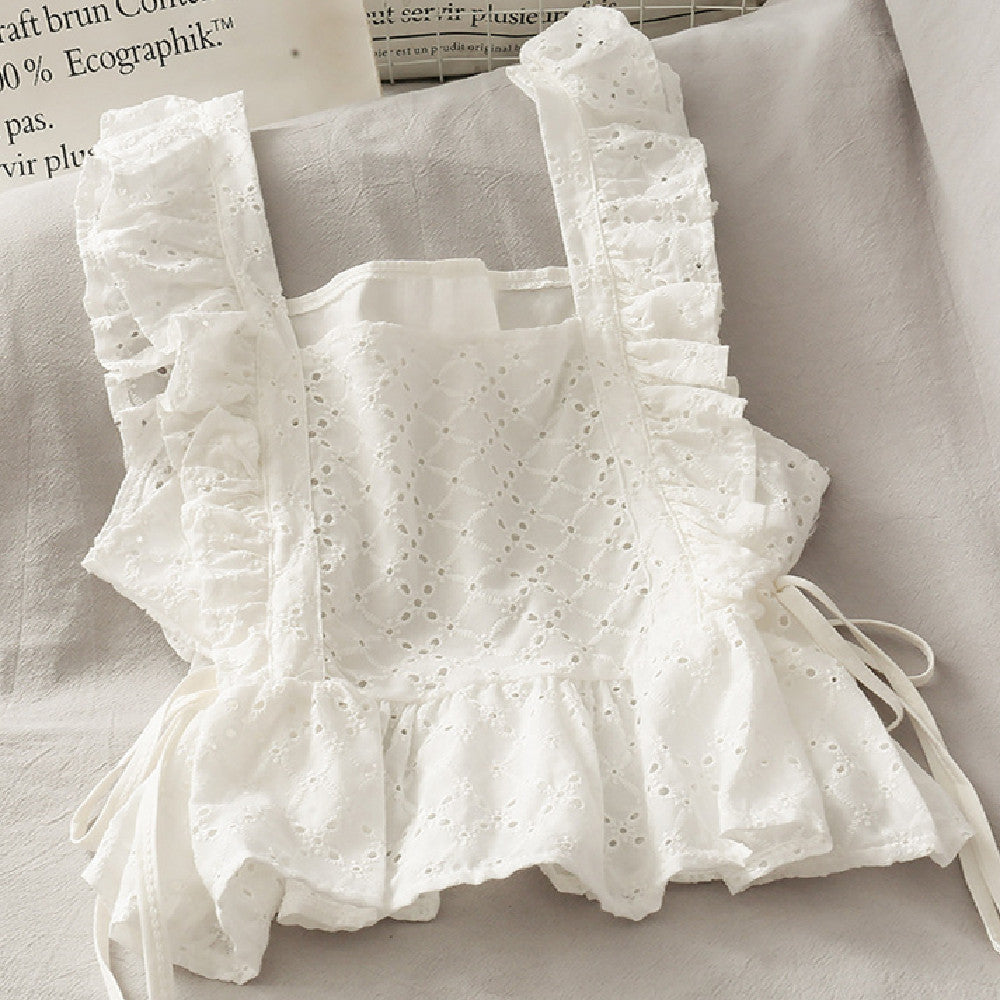 Fashion Hollowed Out Lace Blouse