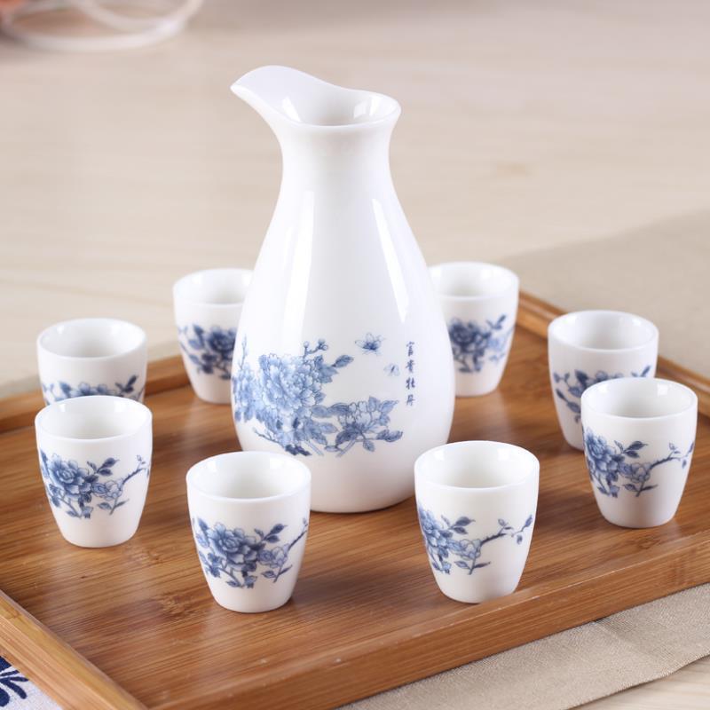 Sake Drinkware Set Beautiful  酒 日本酒 Nihonshu Sake drinking set 8 pieces