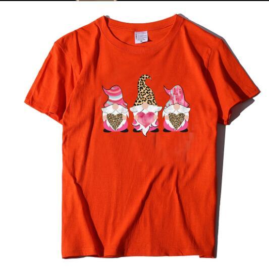 Three Dwarfs Holding Love Print Ladies Short Sleeve