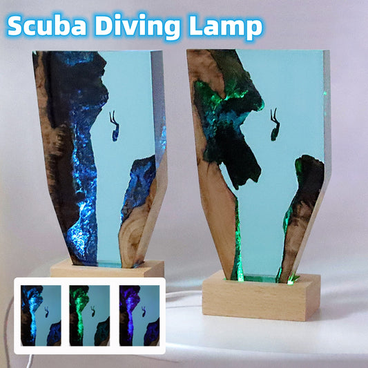 Marine Cave Diver Desktop scuba diver o tutle lamp