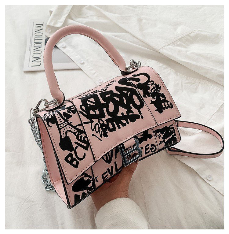 Personalized Simple Trend Graffiti One-shoulder Handbag