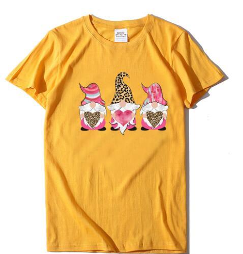 Three Dwarfs Holding Love Print Ladies Short Sleeve