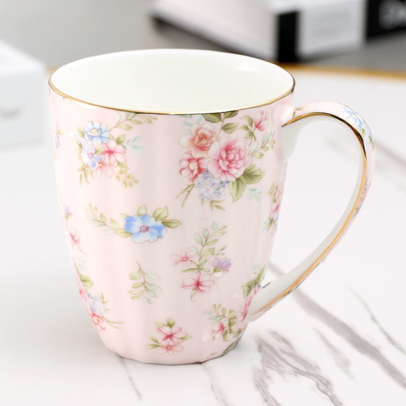 Nostalgic Coffee Ceramic Tea Cup Suit flowers