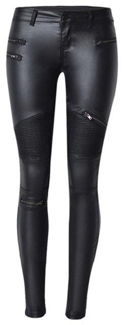 SLEEK-2 VEGAN MID TO HIGH-WAISTED ECO-LEATHER LEGGINGS