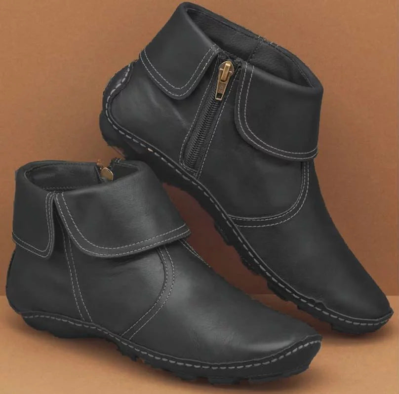 COMFY DAILY MARTIN LEATHER BOOTIES Vegan leather posture support