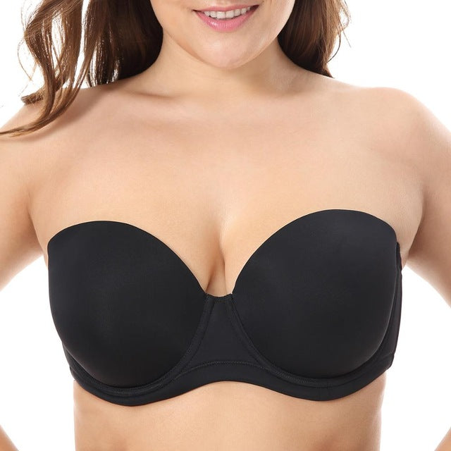 DELIMIRA Womens Underwire Contour Full Coverage Strapless Bra push up