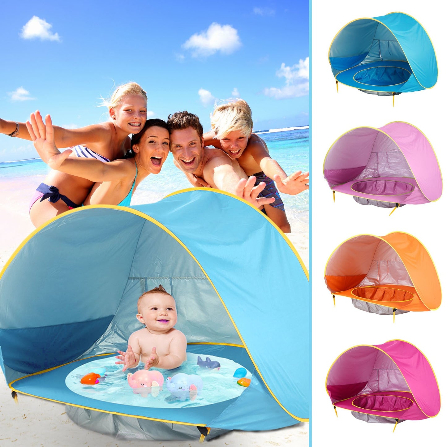 Baby Beach Tent Portable Shade Pool UV Protection Sun Shelter For Infant Outdoor Toys Child Swimming Pool canopy pool portable