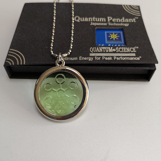 Green glass energy pendant