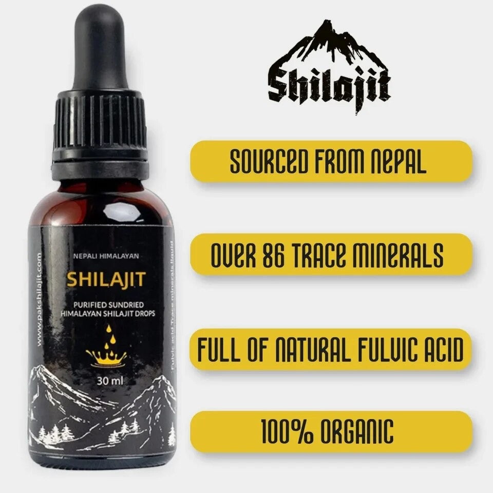 Daily Rise Organic Shilajit Resin Patent Drops | 200 Servings | Certified | 30ml