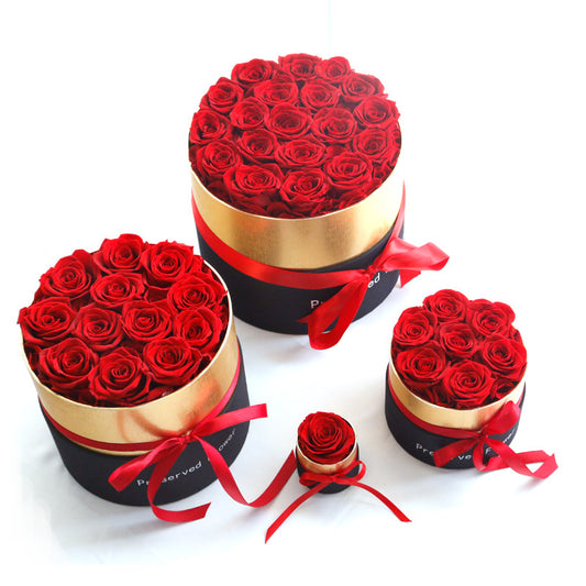 Eternal Roses In Box Preserved Immortal Flowers Valentines Day Gift Last Longer