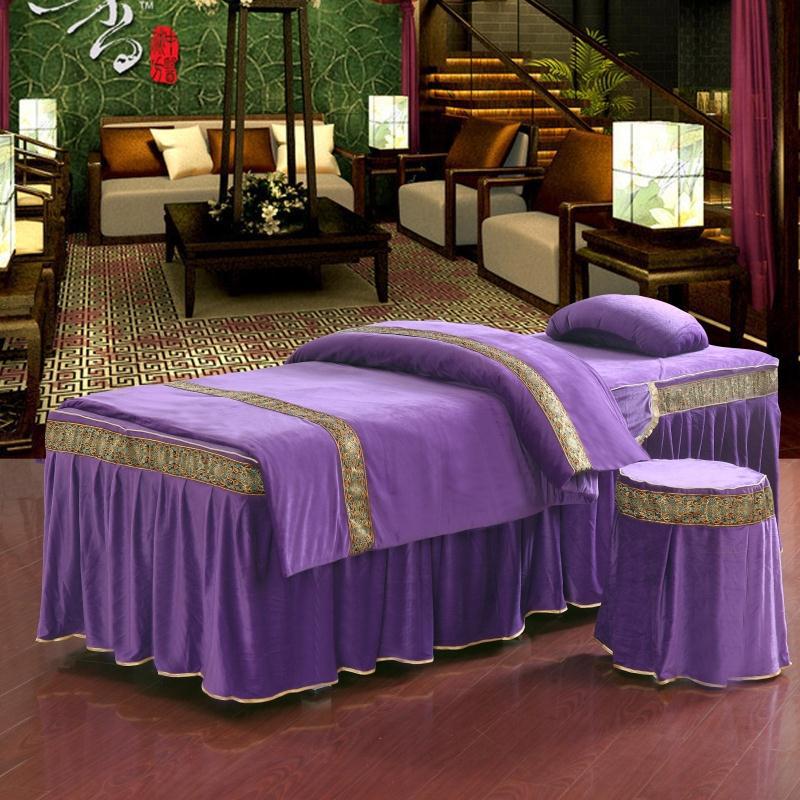 Four-piece beauty massage bed cover