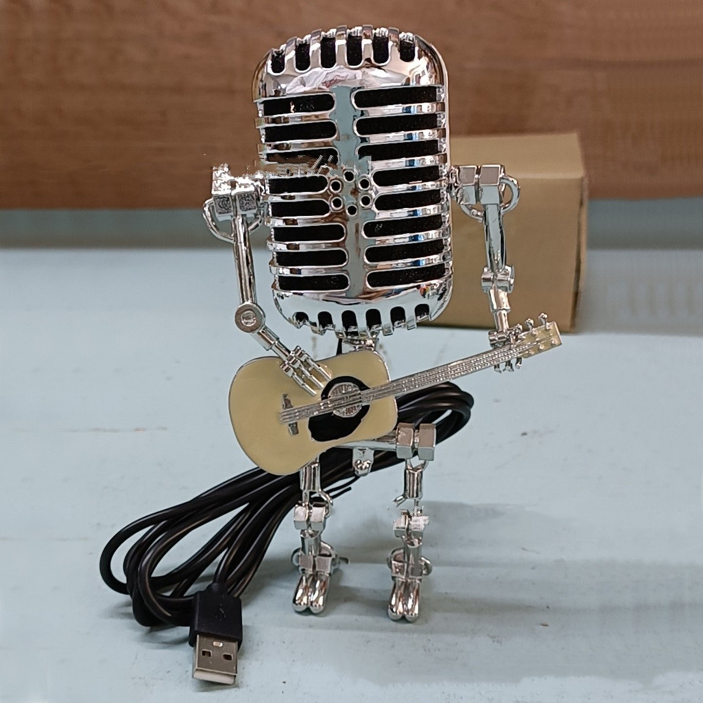 Retro Vintage Microphone Table Lamp Ornament