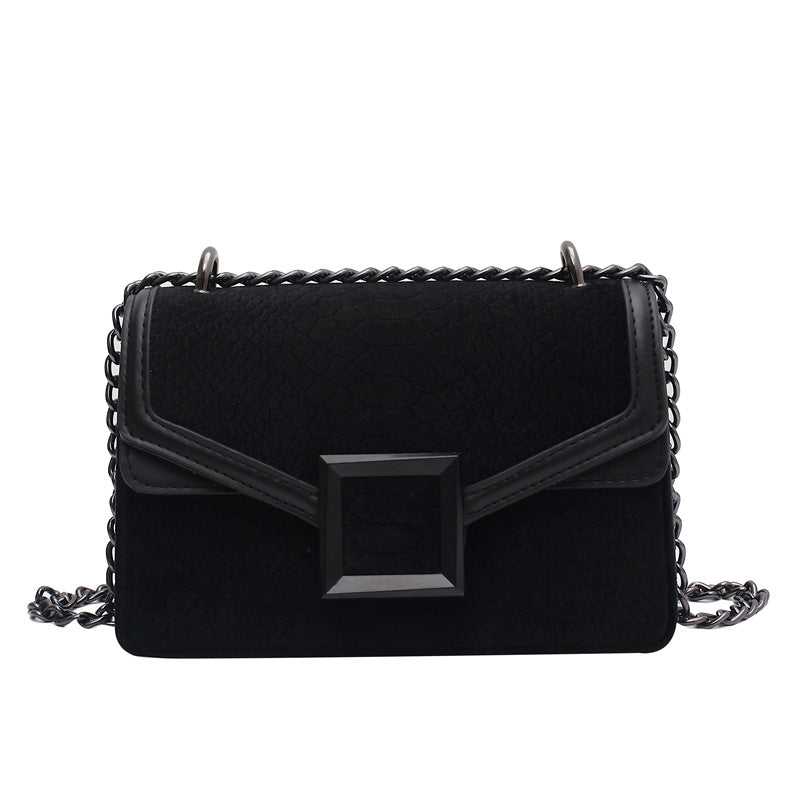 Square Crossbody Bag New High-quality Matte Leather Women's Designer Handbag snake pattern