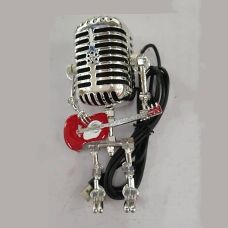 Retro Vintage Microphone Table Lamp Ornament