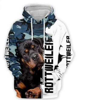 rottweiler
 dog hooded sweater unisex