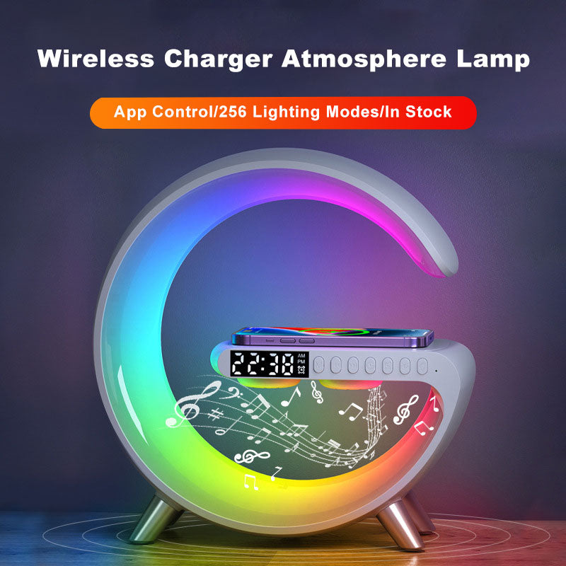 MOONCAVE LIGHT WIRELESS CHARGER AND SPEAKER WITH CLOCK