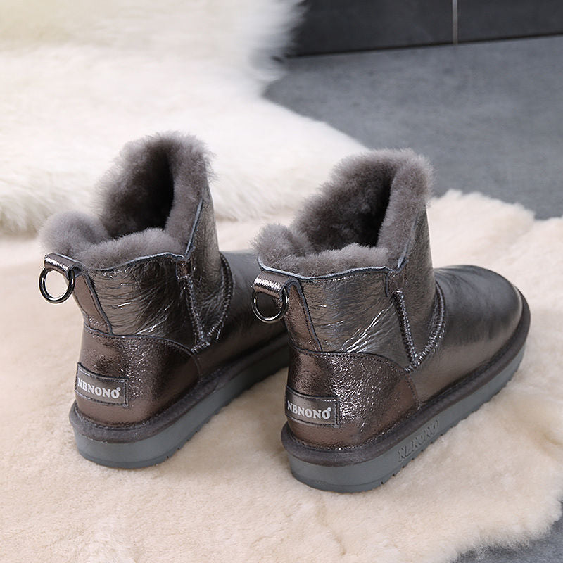 Plush Thickened Warmth And Non-slip Fur Cotton Shoes