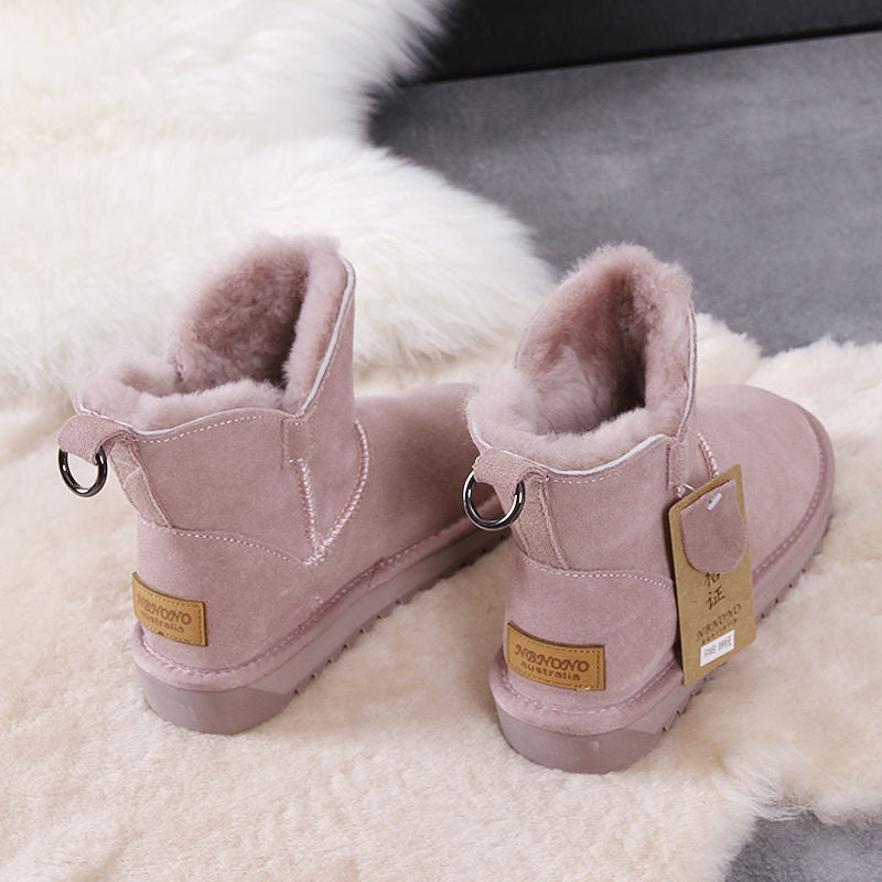 Plush Thickened Warmth And Non-slip Fur Cotton Shoes