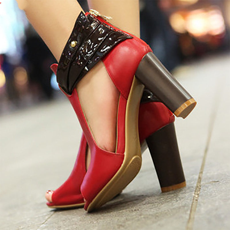 European And American Thick High Heel Sandals