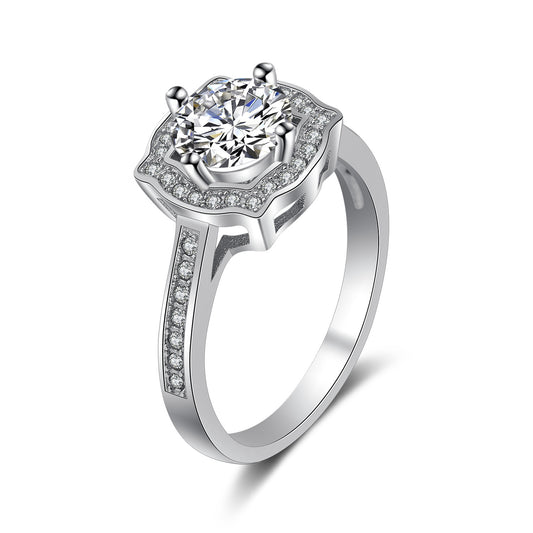 1.25 carat diamond ring in platinum