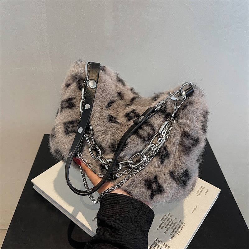 Women Winter Plush Handbags