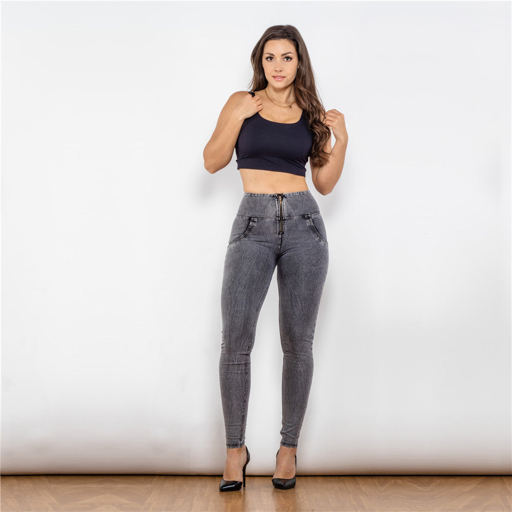 shascullfites melody high waist gray jeggings push up shaping jeans butt lifting effect  anti cellulite leggings