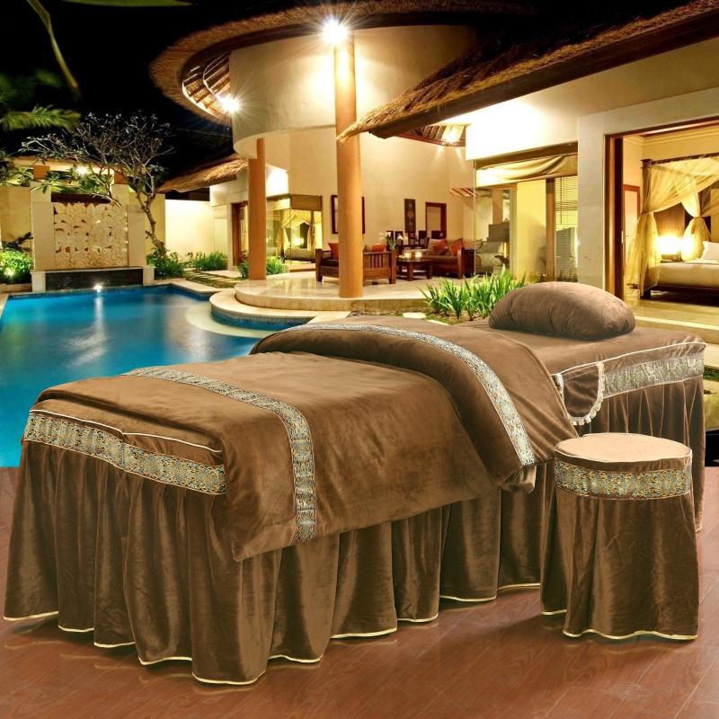 Four-piece beauty massage bed cover