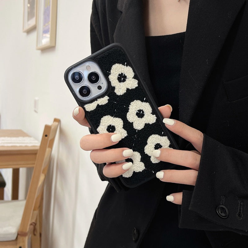 Plush Flower Soft Shell Mobile Phone Protective Case