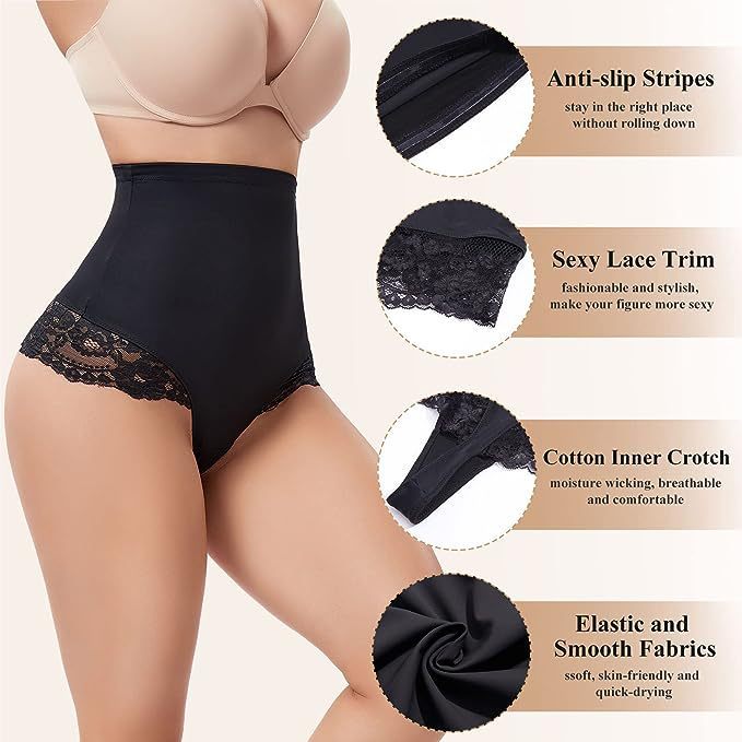 Tummy Control Thong Shapewear For Women Seamless High Waist Shaping Thong