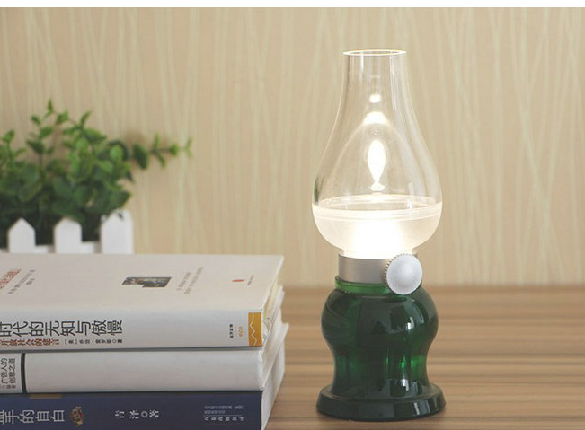 Retro Kerosene Lamp Bedside Induction Night Light usb lamp romantic atmosphere